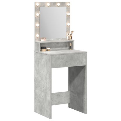 Schminktisch mit Regal Betongrau 50 x 41 x 135 cm Holzwerkstoff