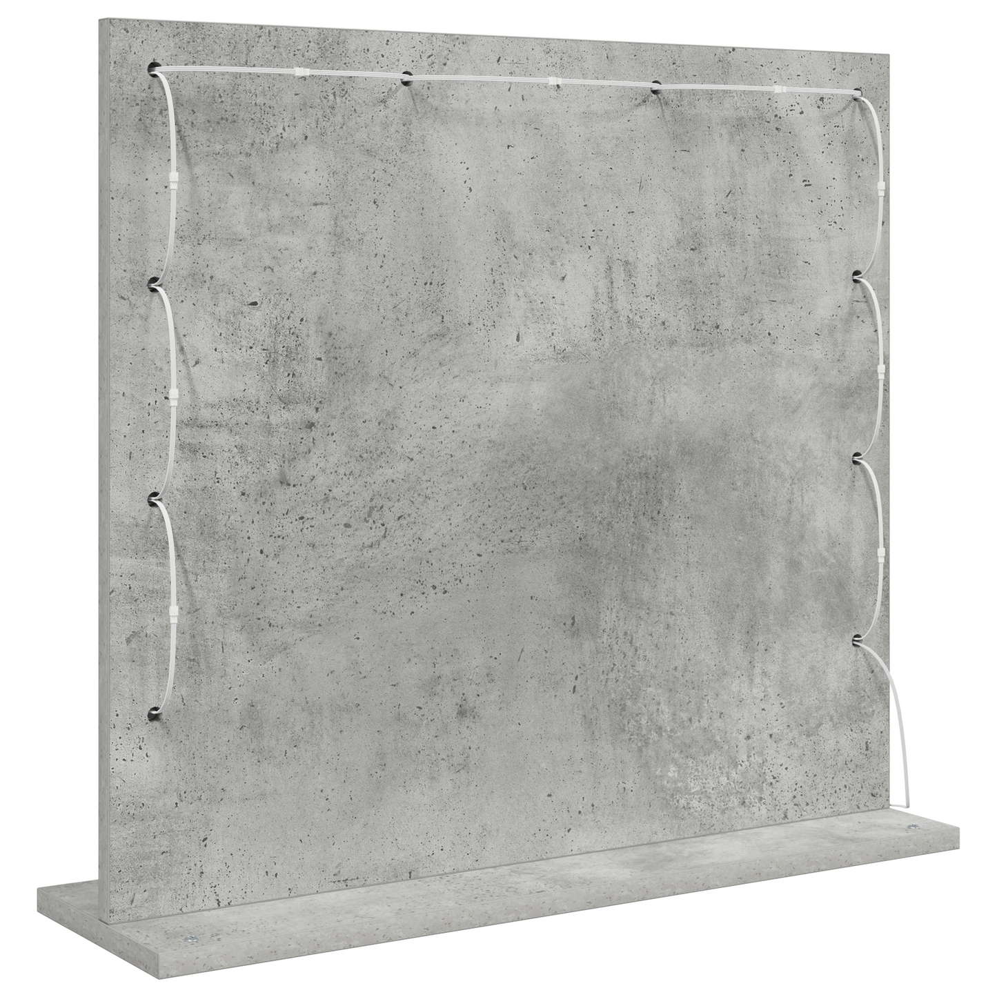 Kosmetikspiegel mit Spiegel Beton Grau 60 x 55 x 18 cm
