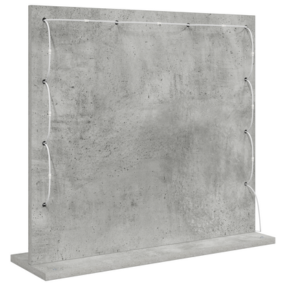 Kosmetikspiegel mit Spiegel Beton Grau 60 x 55 x 18 cm