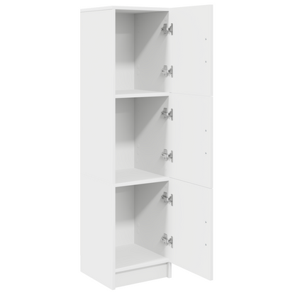 Highboard Weiß 31,5 x 32 x 124 cm Holzwerkstoff