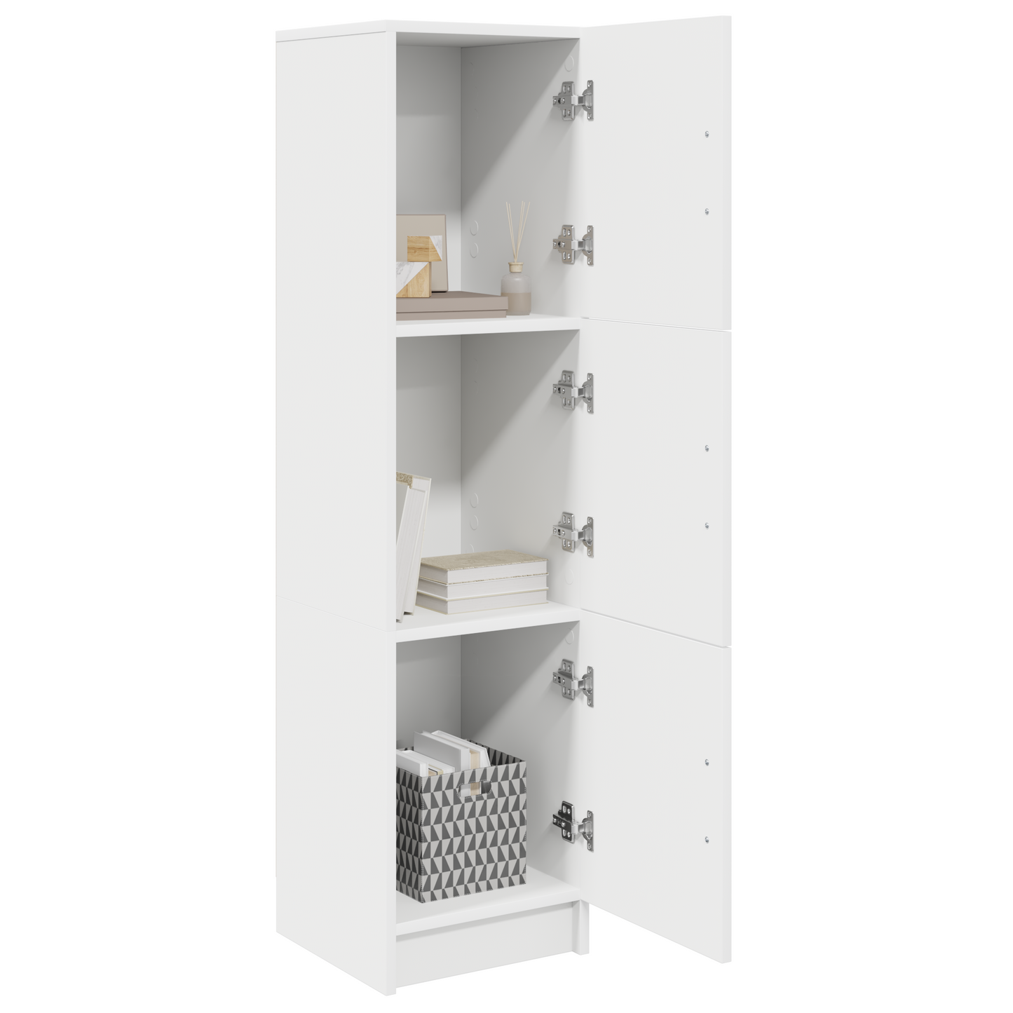 Highboard Weiß 31,5 x 32 x 124 cm Holzwerkstoff