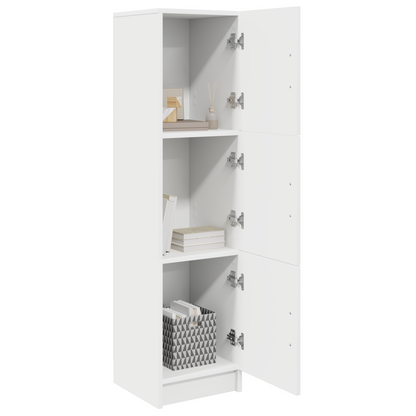 Highboard Weiß 31,5 x 32 x 124 cm Holzwerkstoff