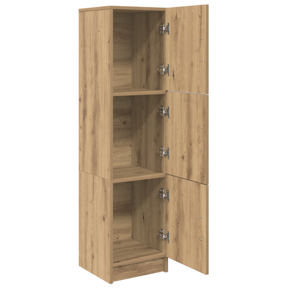 Highboard Eiche handwerklich 31,5 x 32 x 124 cm Holzwerkstoff