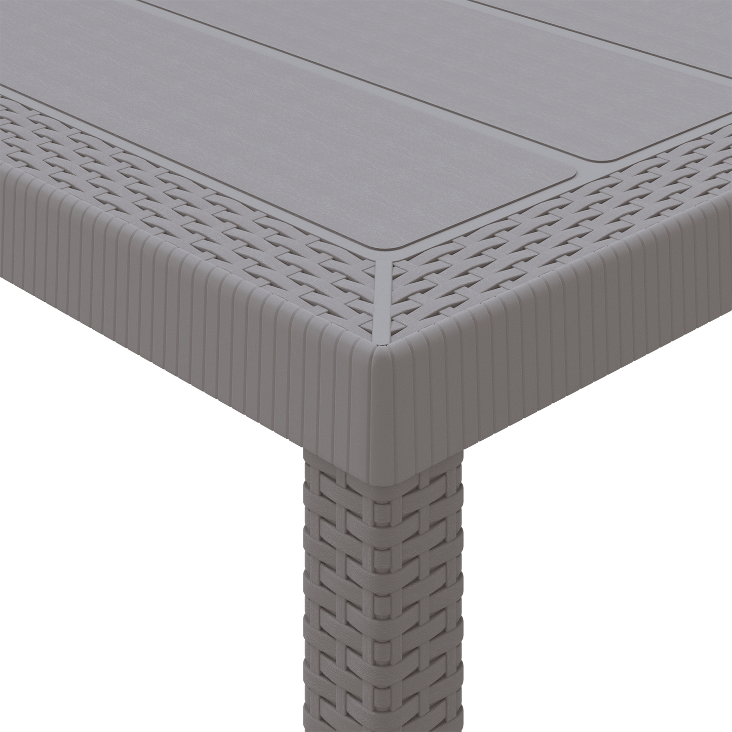 Gartentisch Hellgrau 100 x 100 x 73 cm Poly-Rattan