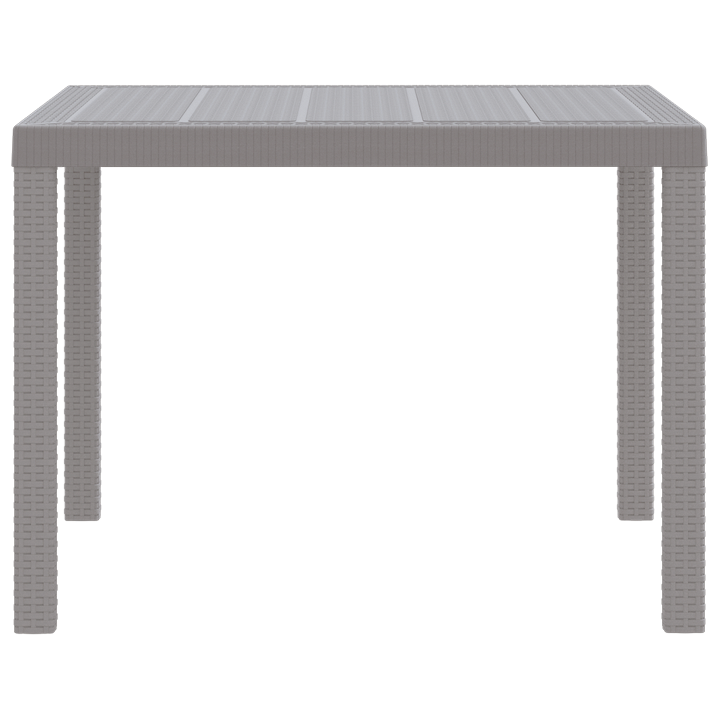 Gartentisch Hellgrau 100 x 100 x 73 cm Poly-Rattan