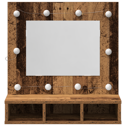 Spiegelschrank Altholz 62 x 31,5 x 62 cm Holzwerkstoff