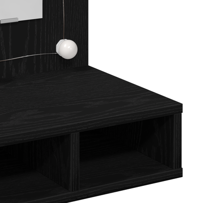 Spiegelschrank Schwarze Eiche 62 x 31,5 x 62 cm Holzwerkstoff