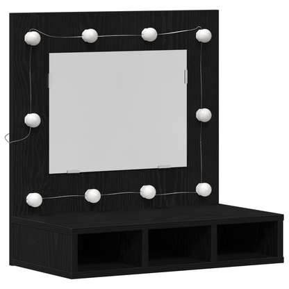 Spiegelschrank Schwarze Eiche 62 x 31,5 x 62 cm Holzwerkstoff