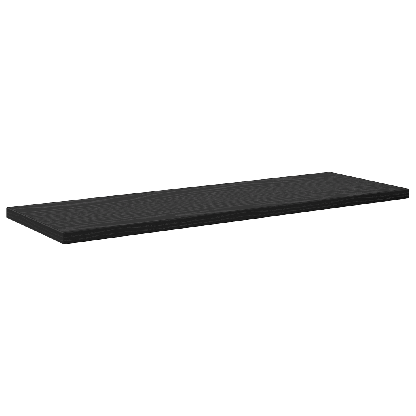 Schwarze Eichen Bücherregal Bretter - 4er Set, 60x20x1,5 cm, aus Spanholz