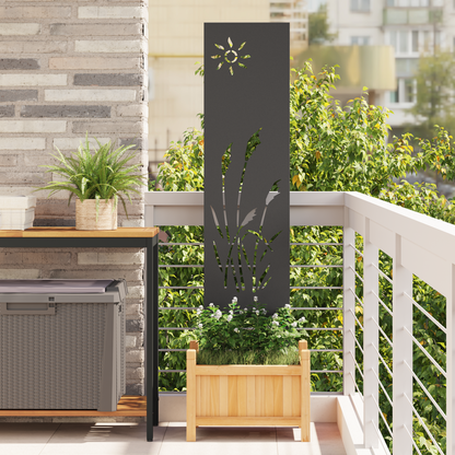Garten dekoratives Panel Sonstiges Schwarz 32 x 140 cm
