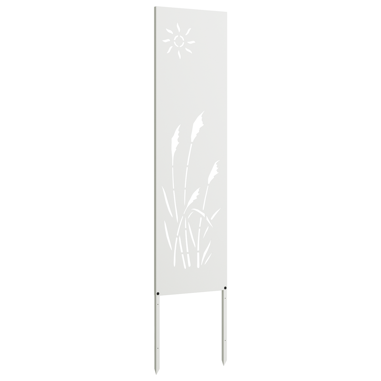 Garten dekoratives Panel Weiß 32 x 140 cm Kaltgewalzter Stahl