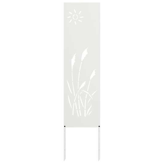 Garten dekoratives Panel Weiß 32 x 140 cm Kaltgewalzter Stahl