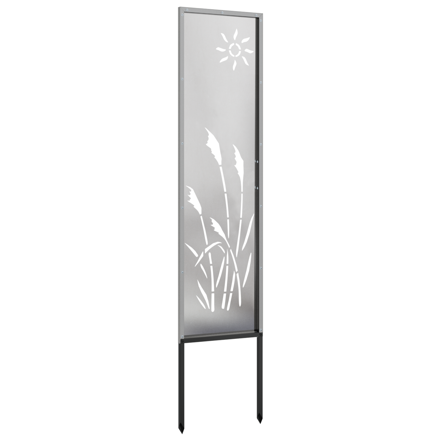 Garten dekoratives Panel Sonstiges Silber 32 x 140 cm Edelstahl