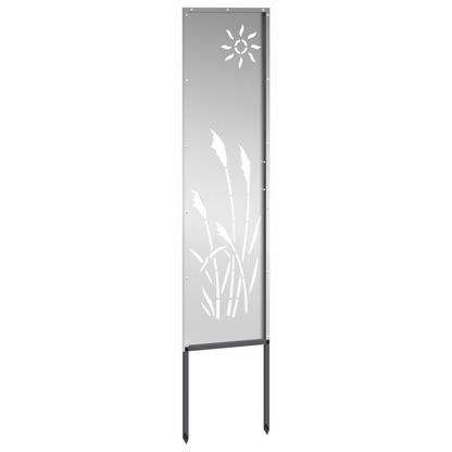 Garten dekoratives Panel Silber 32 x 140 cm Verzinkter Stahl