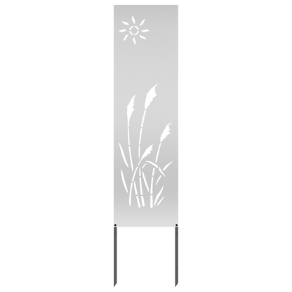 Garten dekoratives Panel Silber 32 x 140 cm Verzinkter Stahl