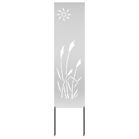 Garten dekoratives Panel Silber 32 x 140 cm Verzinkter Stahl