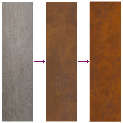 Garten dekoratives Panel Sonstiges Rostig 32 x 140 cm