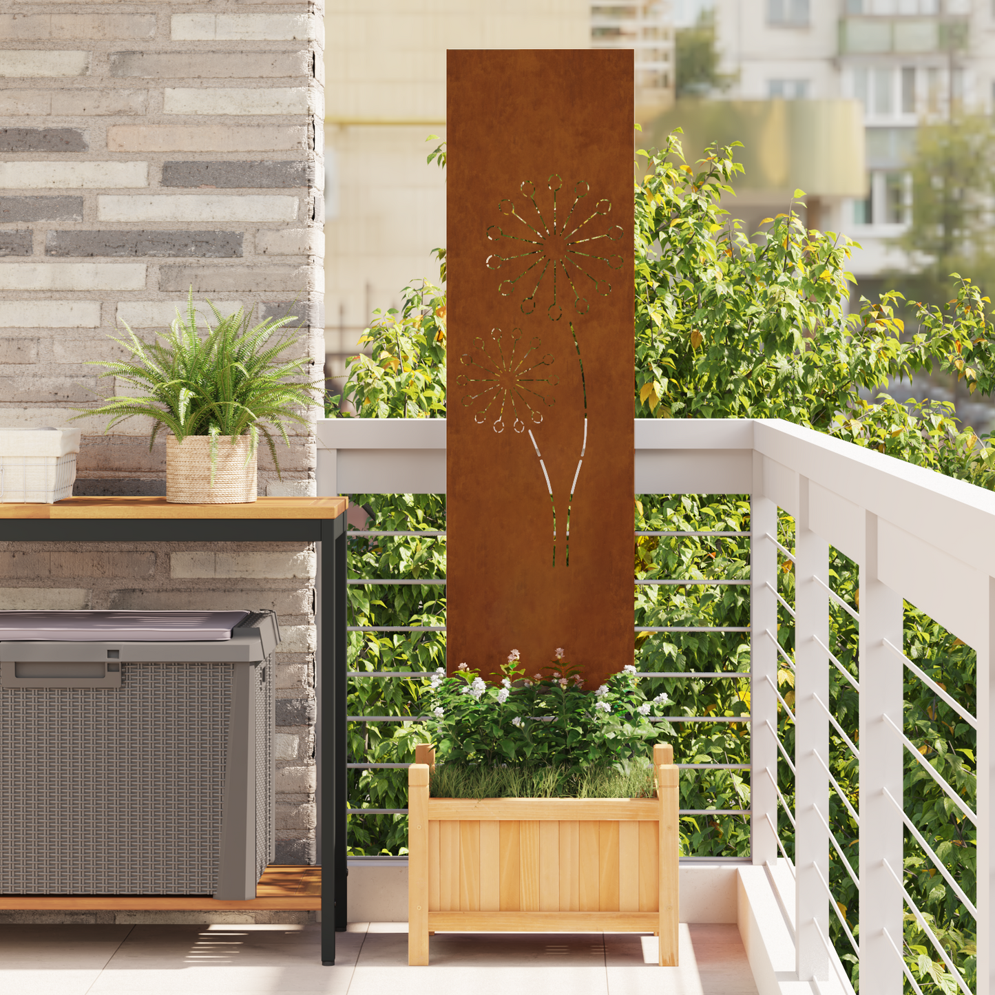 Garten dekoratives Panel Sonstiges Rostig 32 x 140 cm