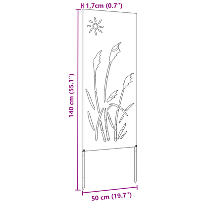 Garten dekoratives Panel Sonstiges Anthrazit 50 x 140 cm